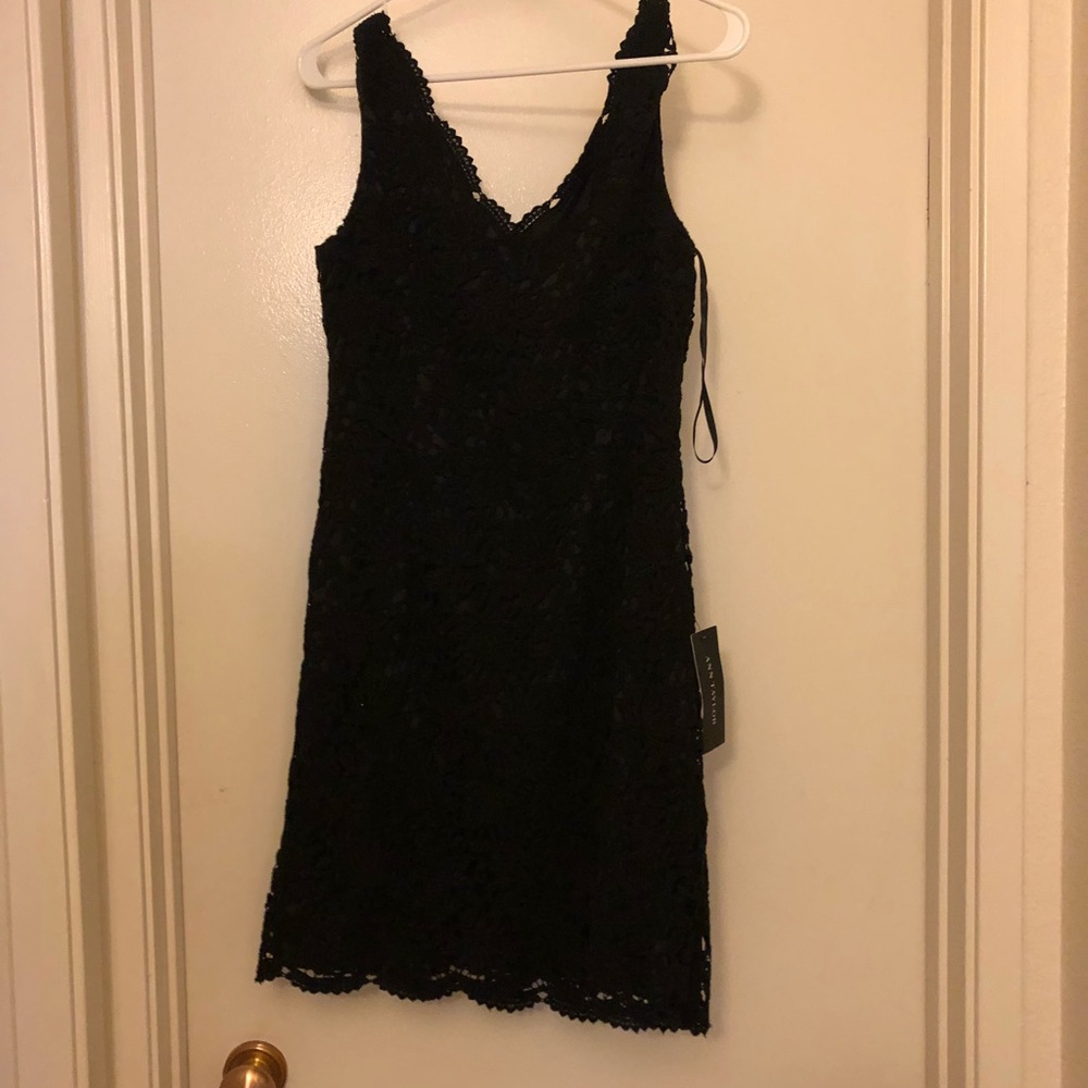 Beautiful LBD with floral lace overlay.